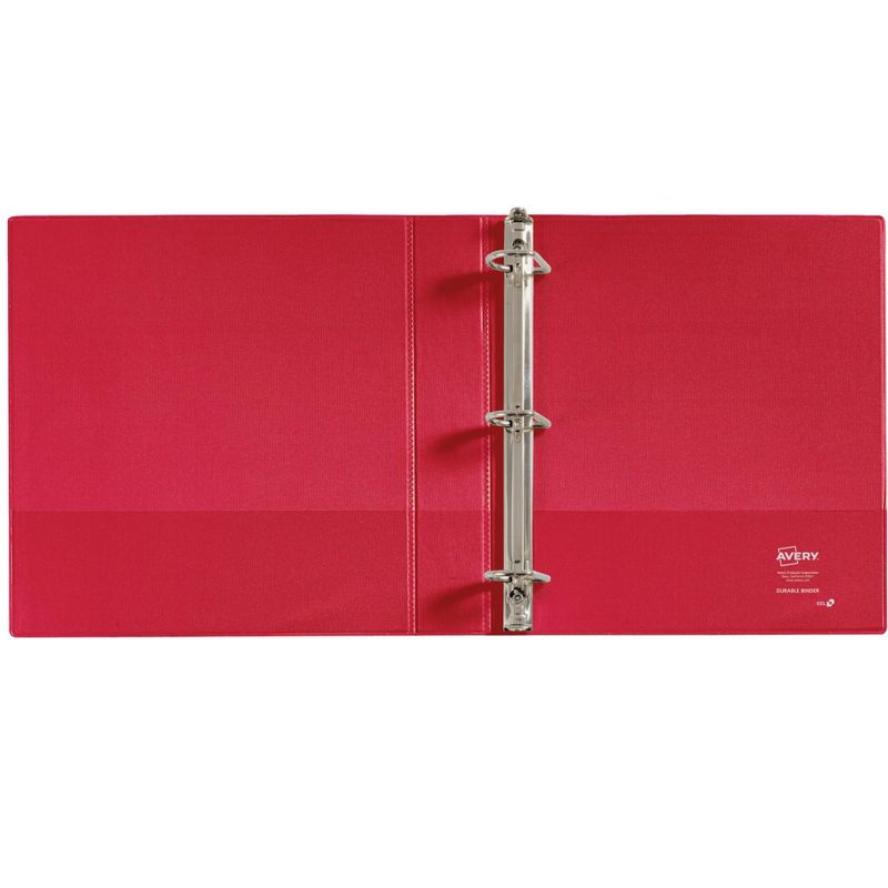 Avery Durable Binder, 1-1/2 Inch Slant Ring, Red, 2 of 4