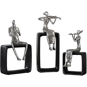 Uttermost Musical Ensemble Silver Sculptures - Set of 3 - 1 of 2