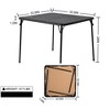 Homy Casa Everyday Folding Table for Small Apartment, Coffee & Craft Corners - 3 of 4