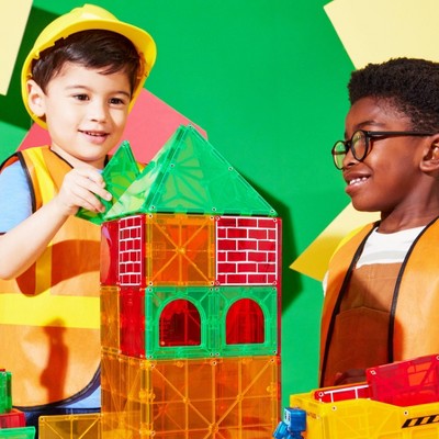 MAGNA-TILES Builder XL 50-Piece Colorful Magnetic Construction Set