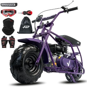 FRP Mini Bike GMB100, 99CC Gas Powered 4-Stroke 3HP, Off-Road for Kids/Adult, Trail Up to 28 Mph, Weight Support Up to 220 LBS - 1 of 4