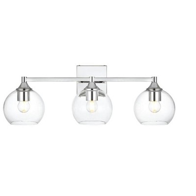 Elegant Lighting Foster 3 light Chrome and Clear Bath Sconce