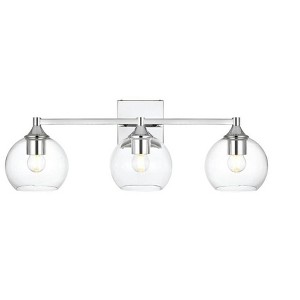 Elegant Lighting Foster 3 light Chrome and Clear Bath Sconce - 1 of 4