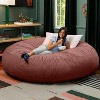 Jaxx 7 Foot Cocoon - 2-in-1 Convertible Bean Bag Bed & Large Bean Bag Chair for Adults, Lush Velvet - 2 of 4