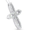 Pompeii3 1ct 14K White Gold Fancy Diamond Cross Necklace - 2 of 4