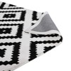 Modway Alika Abstract Diamond Trellis Area Rug, 8X10, Black and White - 4 of 4