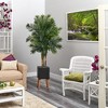 Nearly Natural 70-in Areca Palm Artificial Tree in Black Planter with Stand - 4 of 4