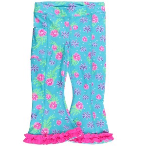 RuffleButts Toddler Girls UPF50+ Active Flared Ruffle Hem Pants - 1 of 4
