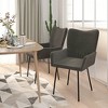 vidaXL Dining Chairs, 2 Pcs, Dark Gray Velvet - 4 of 4