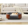 PAGED Velvet Pet Bed with Solid Wood Legs and Bent Wood Back,Comfy Dog Bed Sofa for Pets - 2 of 4