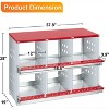 Chicken Nesting Box, Easy Egg Collection Large Vented Holes Chicken Coop Equipment with Vented Holes, Heavy Duty Chicken Nesting Boxes for Hens,Ducks - 2 of 4