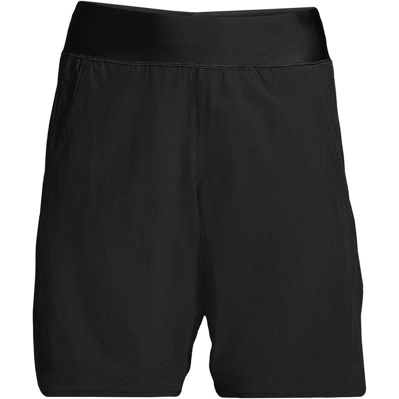 Lands' End Women's 9" Quick Dry Elastic Waist Modest Board Shorts Swim Cover-up Shorts with Panty, 3 of 8