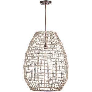Uttermost Cross 24" Wide Natural Sea Grass Pendant Light - 1 of 1