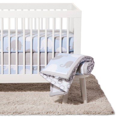 blue elephant crib bedding