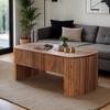 Hommoo Lift Top  Coffee Table With Hidden Compartment Brown - 4 of 4