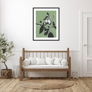 Amanti Art Naive Floral Silhouette I by Cartissi Wood Framed Wall Art Print - 1 of 4