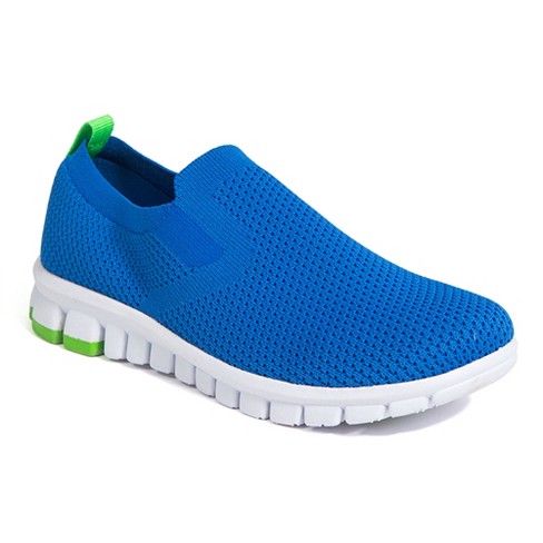 Deer Stags Kids' Eddy Jr. Nosox Slip-on Fashion Sneaker - Blue/lime - 1 ...