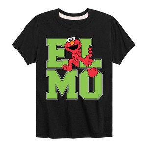 Boys' - Sesame Street - Elmo Collegiate Short Sleeve Graphic T-Shirt - 1 of 4