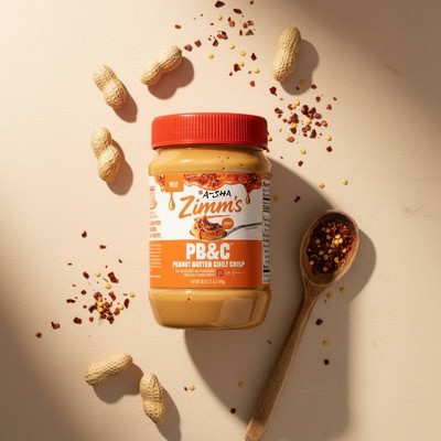 A-Sha Foods USA Zimm's Peanut Butter Chili Crisp Mild - 16oz