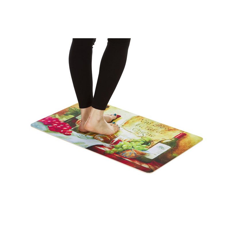 J&V TEXTILES 18" X 30" Cushioned Kitchen Floor Standing Mat (Wine Table), 3 of 5