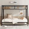 NicBex Twin/Full Bunk Bed with Trundle,Metal Bunkbeds with Ladder&Guardrail,Space-Saving Bunk Bed Platform for Teens&Adults,350/500lbs Max,Black - 2 of 4