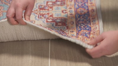 Bohemian Bliss Blue Oriental Hand-Loomed Cotton Rug 5'x8'