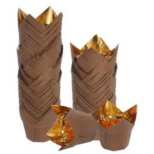 Unique Bargains Party Christmas Cake Muffins Paper Tulip Baking Cups 50 Pcs - 1 of 4