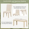 6 Piece Extendable Dining Table Set Dining Set with Removable Leaf, 4 Upholstered Dining Chairs and Bench, Natural+Beige-ModernLuxe - 4 of 4