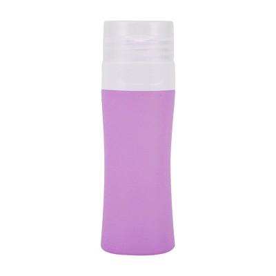 Unique Bargains Portable Cylinder Silicone Pump Bottle Pink 1 Pc