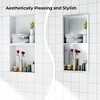 Stainless Steel Shower Niche, 12" X 24" No Tile Needed Recessed Shower Niche Shelf,Modern Wall Storage Niche for Bathroom Storage - 4 of 4