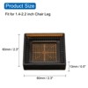 Unique Bargains Rubber Non-Slip Furniture Protect Caster Cups Square Floor Pads 4 Pcs - 2 of 4