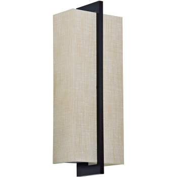AFX Apex 13 1/2" High Espresso LED Wall Sconce with Jute Shade
