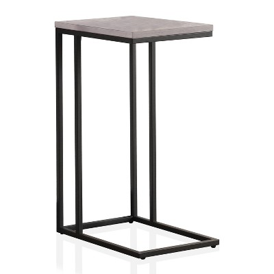 24/7 Shop At Home Embo Steel Side Table Antique White/black: Modern C ...