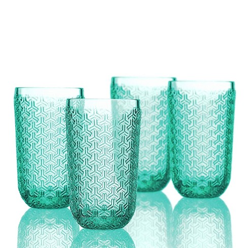 Elle Decor Double Wall Insulated Glass Tumbler, 14oz Highball Glass Cups  For Lemonade, Iced Tea, Tropical Drink, Cocktail, Iced Coffee, Set Of 2 :  Target