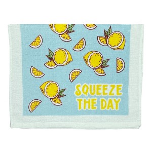 Squeeze The Day Funny Determined Lemon Tea Towel - Crazy Dog Tea Towel Squeeze The Day - 1 of 4