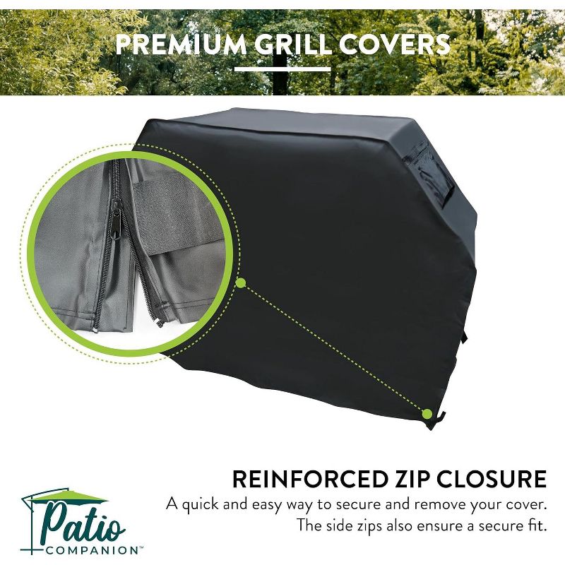 Patio Companion Premium, BBQ Grill Cover, 10 Year Warranty, Heavy-Grade UV Blocking Material, Waterproof and Weather Resistant, Gas Grill Cover, 5 of 8