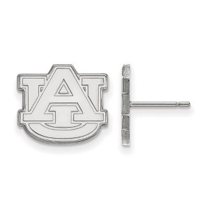 Black Bow Jewelry 10k White Gold Auburn Tigers NCAA Post Earrings - 1 of 3