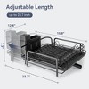 LunaLulinlk Extendable Dish Rack, Multifunctional Dish Rack for Kitchen Counter, Anti-Rust Drying Dish Rack with Cutlery & Cup Holders - 4 of 4