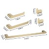 OUTSUPPLY 5 Pcs Premium Bathroom Set, Stainless Steel Wall Mounted Hardware, Towel Bar, Hooks - 2 of 4