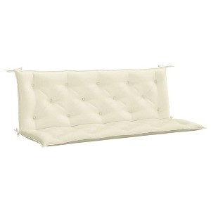 vidaXL Indoor/Outdoor Bench Cushions 2 pcs, Non-slip, Water-Repellent, Cream White 59.1"x19.7"x2.8" - 1 of 4
