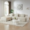 TiramisuBest 113" Corduroy L Sectional Corduroy Sectional Sofa Deep Seat Modular Oversized 3 Seater Couch No Assembly Vacuum Compression Sofa - 2 of 4