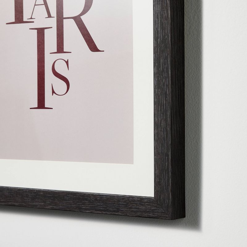 11&#34; x 14&#34; Paris Framed Under Glass with Mat Dark Wood - Threshold&#8482; designed with Studio McGee, 4 of 5