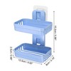 Unique Bargains Plastic Soap Dish Keep Soap Dry Soap Cleaning Storage Drill Free Soap Holder for Home Bathroom Kitchen 1 Pc - 4 of 4
