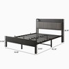 CAVINAS Bed Frame with Charging Station,Modern Platform Bed with Storage Headboard for Bedroom,No Box Spring Needed, Easy Assembly - 3 of 4