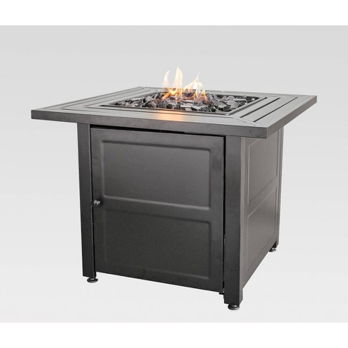 30 Outdoor Patio Gas Fire Pit With Steel Mantel Gray Endless