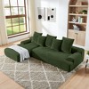 Mocamel 110" Modern L-Shaped Sectional Sofa, Modular Green Velvet Couch with Free Combination Design, Compressed for Living Room & Bedroom - 2 of 4