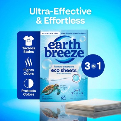 Earth Breeze Fragrance Free Eco Sheets Laundry Detergent Sheets - Thumbnail 2