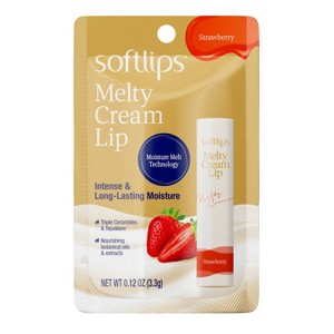 Softlips Melty Cream Lip Balm with Moisture Melt Technology - Strawberry - 0.12oz - 1 of 3