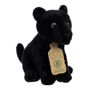 Aurora Small Panther Eco Nation Eco-Friendly Stuffed Animal Black 7.5" - 1 of 4