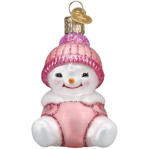 Old World Christmas Blown Glass Ornament for Christmas Tree, Snow Baby Girl - 1 of 4
